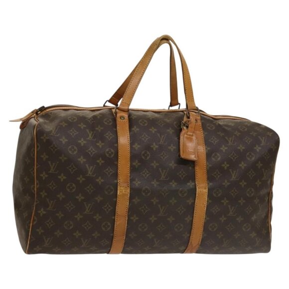 LOUIS VUITTON Monogram Sac Spool 55 Boston Bag M41622 LV Auth gh445 - Picture 1 of 16